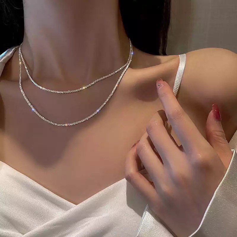 گردنبند خاویاری نقره ای ظریف