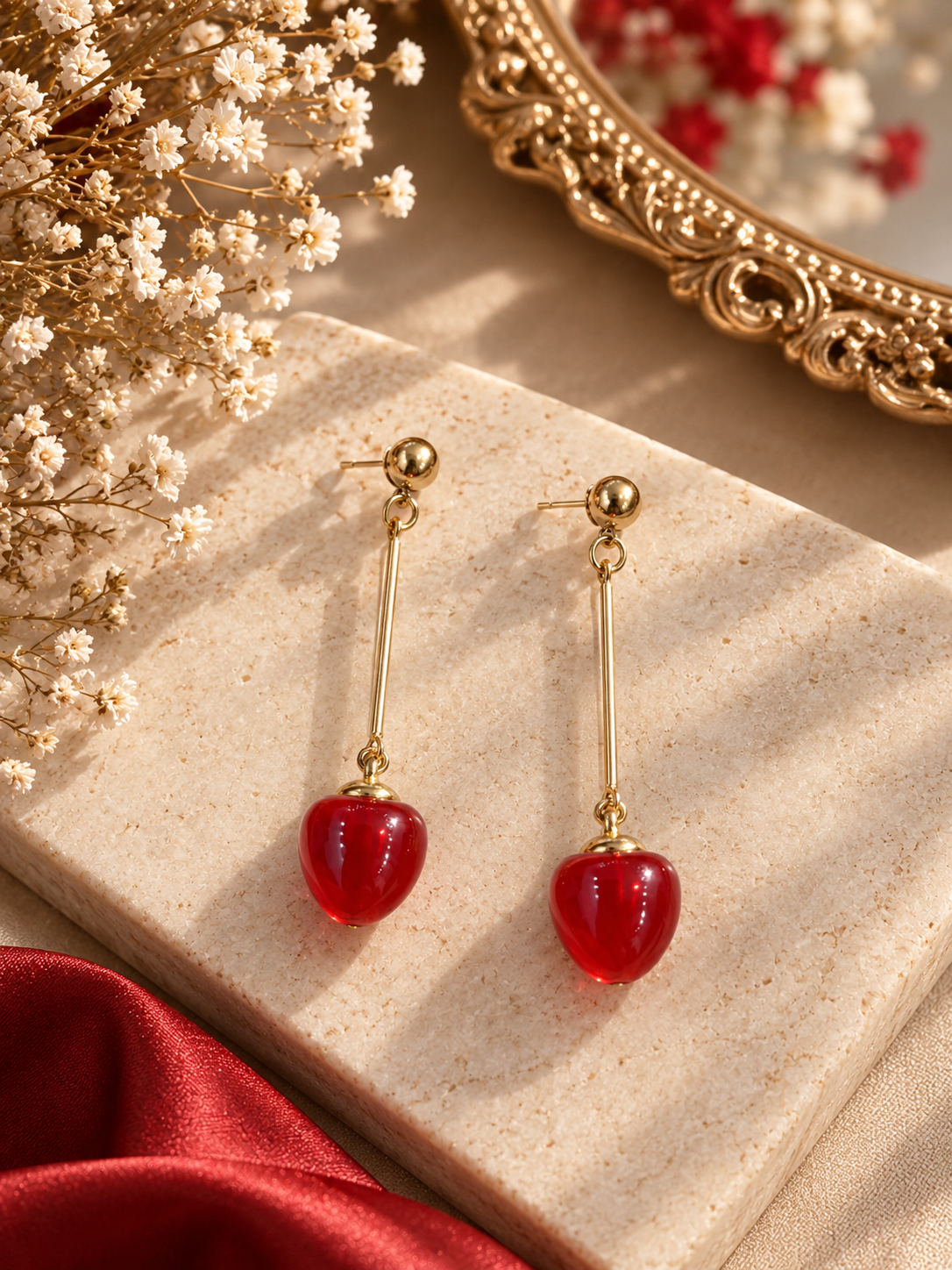 گوشواره آویز گیلاسی